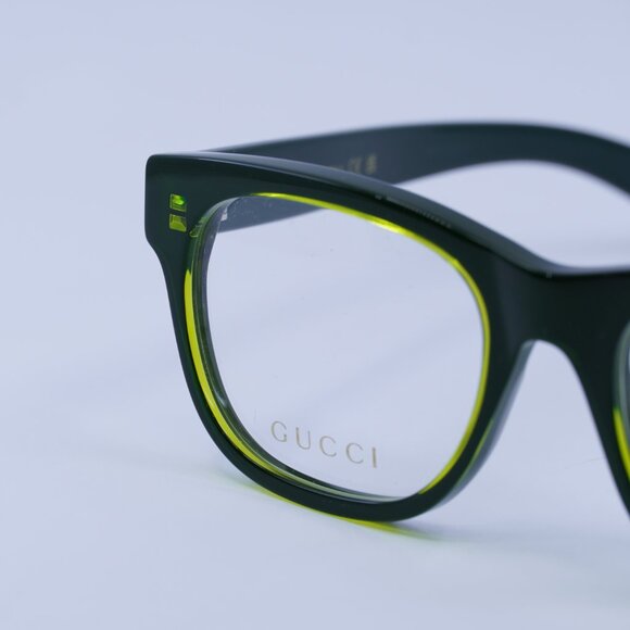 Gucci GG1796O 004 Eyeglasses Green 52mm Square Frame - Picture 8 of 10